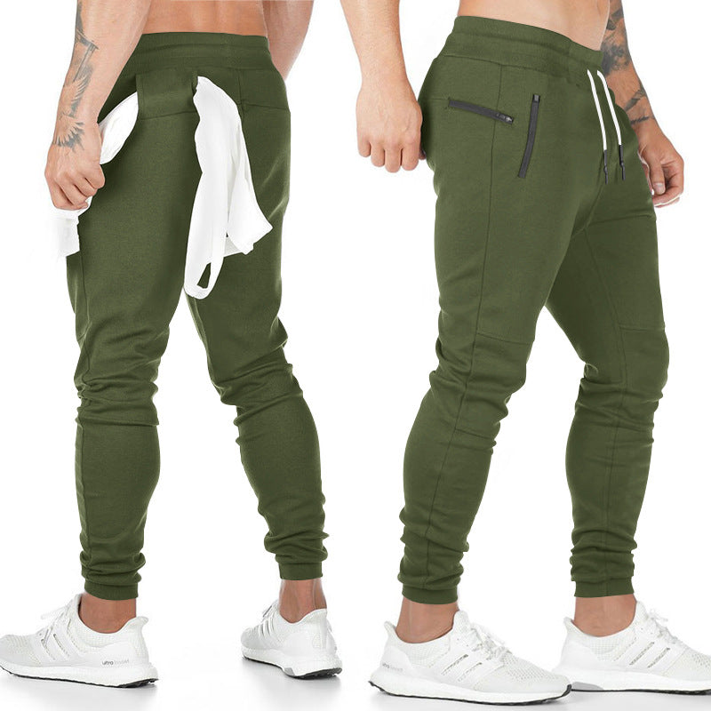 Sporty jogging pants for men with side zip pockets Lune London