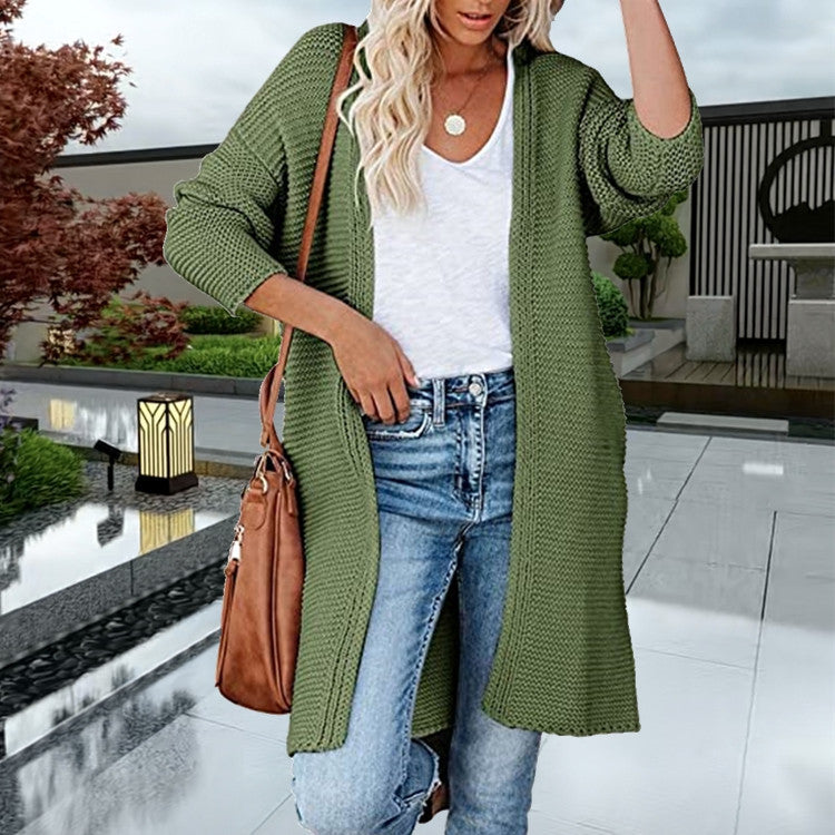 Cardigan en tricot épais pour femmes avec une coupe décontractée et des bords ouverts Chic & Stil