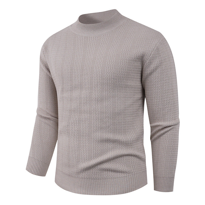 Men's textured sweater with high collar and stylish design Lune London
