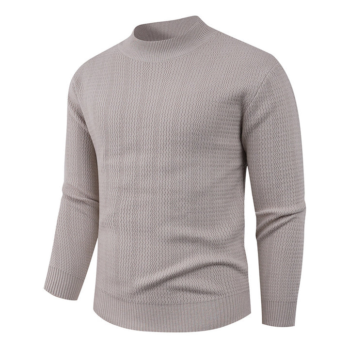 Men's textured sweater with high collar and stylish design Lune London