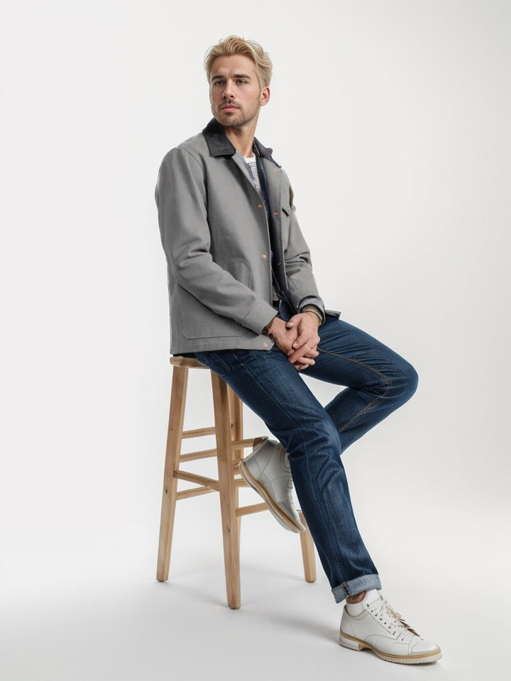 Versatile cotton jacket for men with practical pockets Lune London