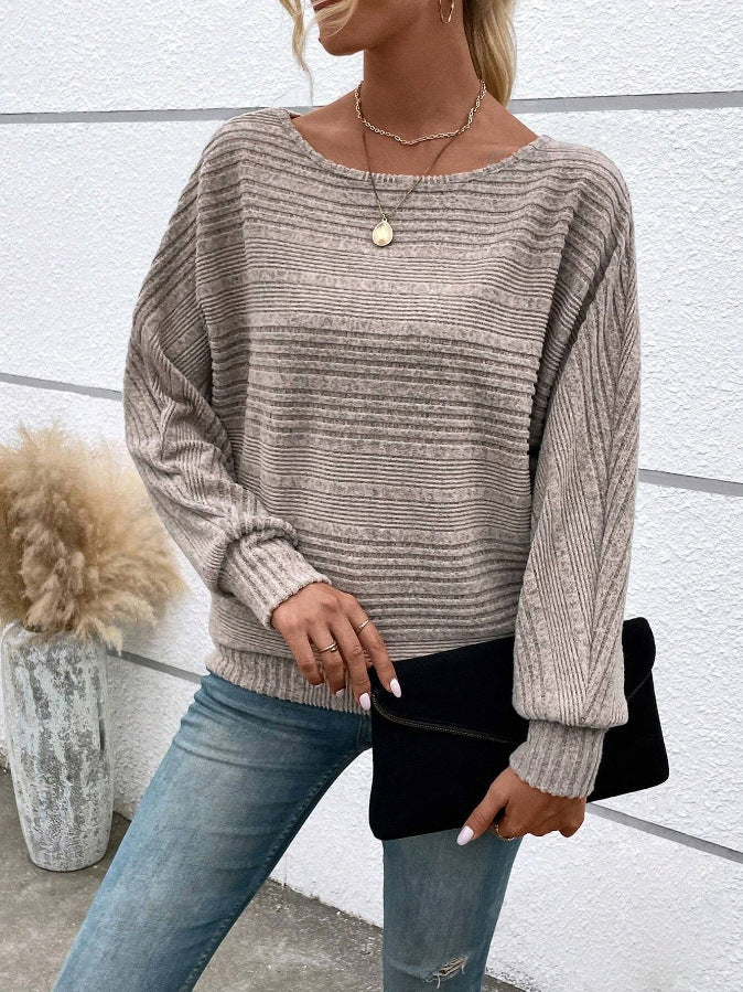 Loose fit knitted sweater for women with a relaxed fit and refined ribbed details Lune London