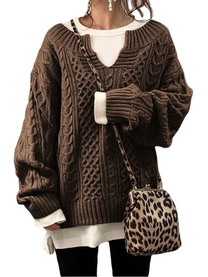 Knit sweater for women with structured pattern Lune London
