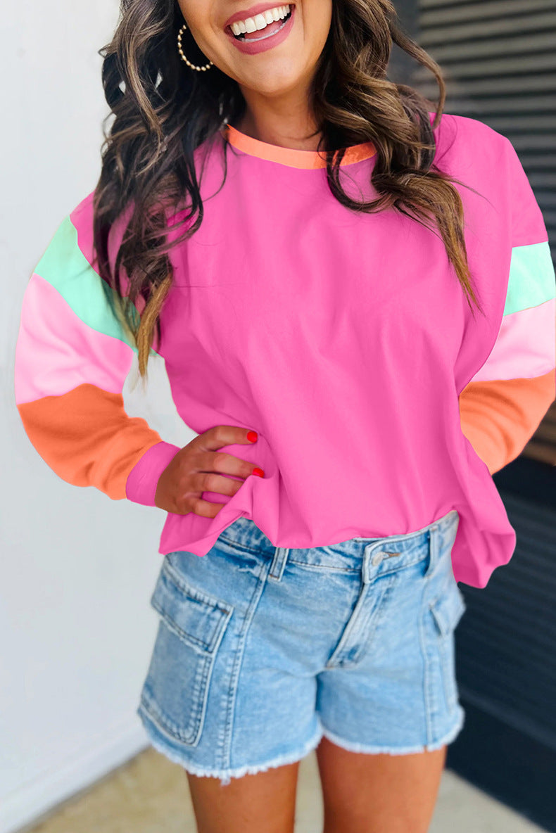 Ladies casual sweatshirt with contrasting sleeves Lune London