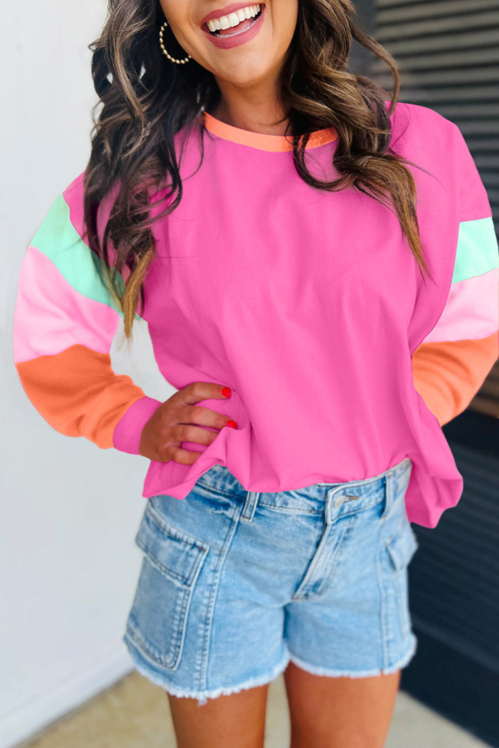 Ladies casual sweatshirt with contrasting sleeves Lune London