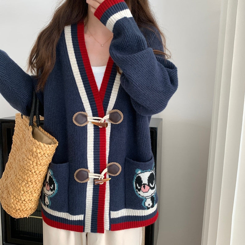 Knitted jacket for women with unique embroidery details Lune London