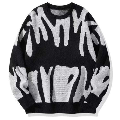 Ladies Oversized Sweater with Exciting Pattern Lune London