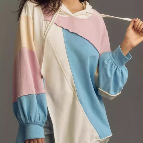 Casual hoodie for women with contrast sleeves Lune London