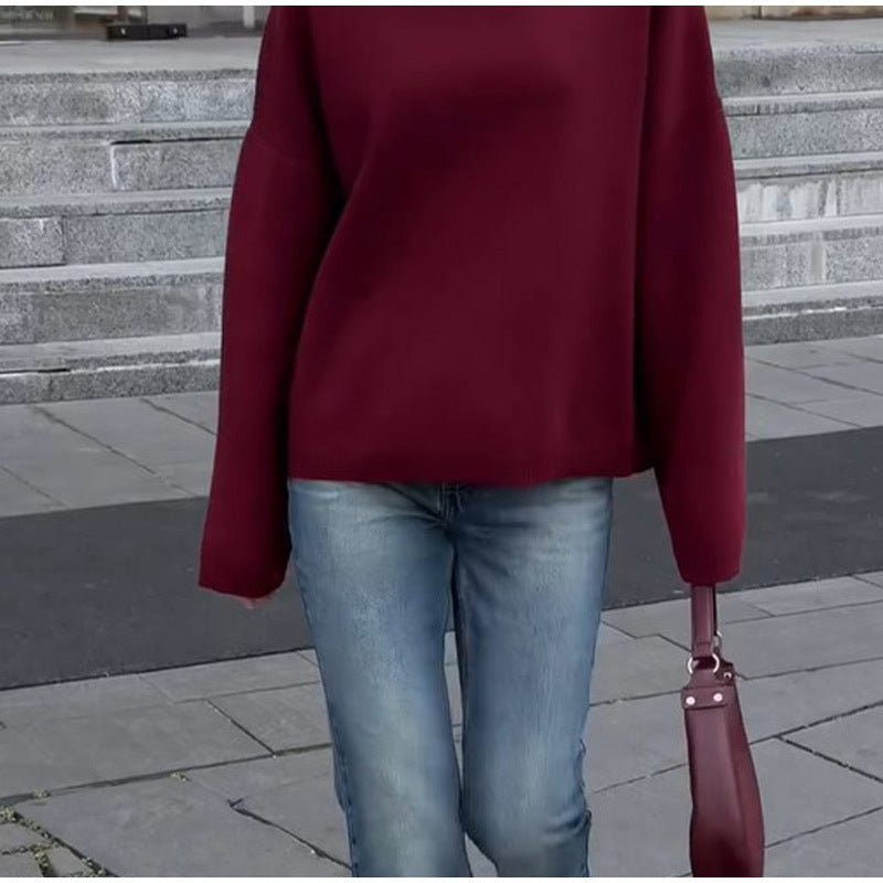 Comfortable oversized knit sweater for women with a loose fit Lune London