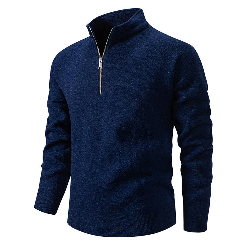 Men's sweater with modern zipper and raglan sleeves Lune London
