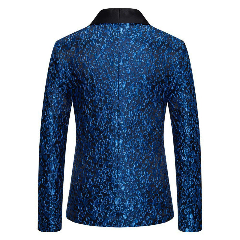 Veste de smoking de luxe pour hommes avec motif jacquard floral Lune London