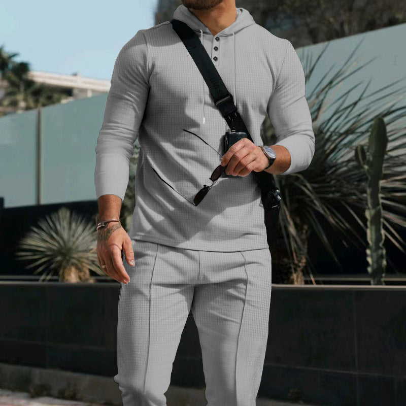 Men's trendy zip hoodie with textured surface Lune London