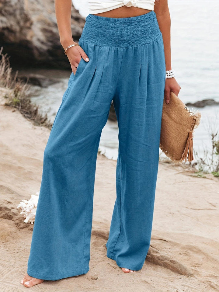 Loose summer pants for women with elastic waistband and comfortable pockets Lune London