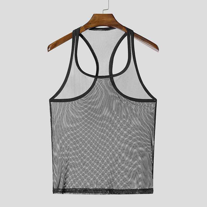 Men Breathable Sports Tank Top with Racerback Design Lune London