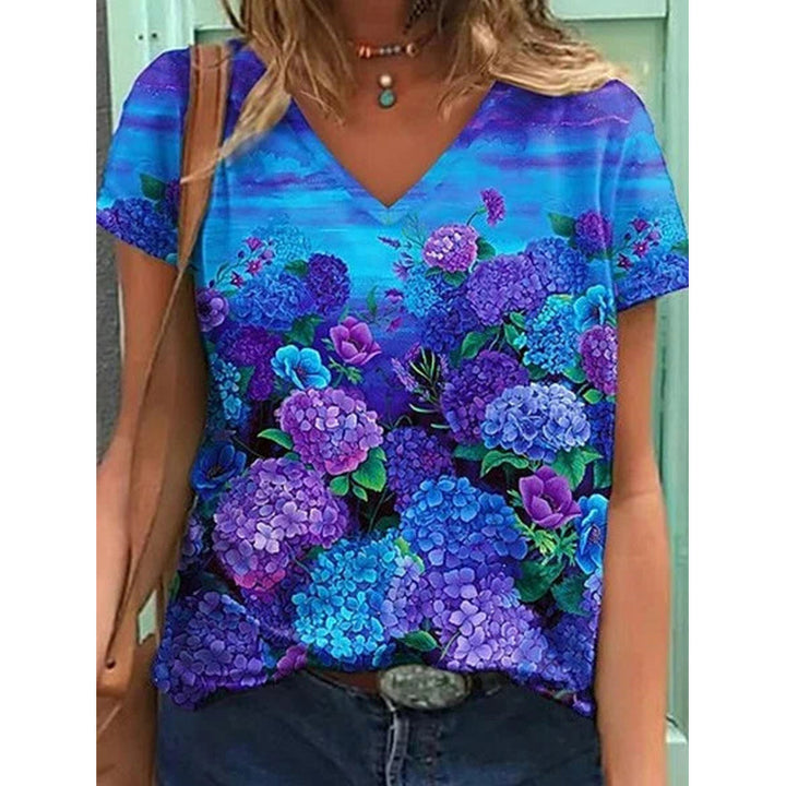 Women Floral Print V Neck Lune London