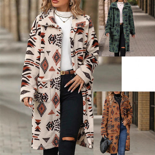 Veste à manches longues pour femmes avec motif géométrique Chic & Stil