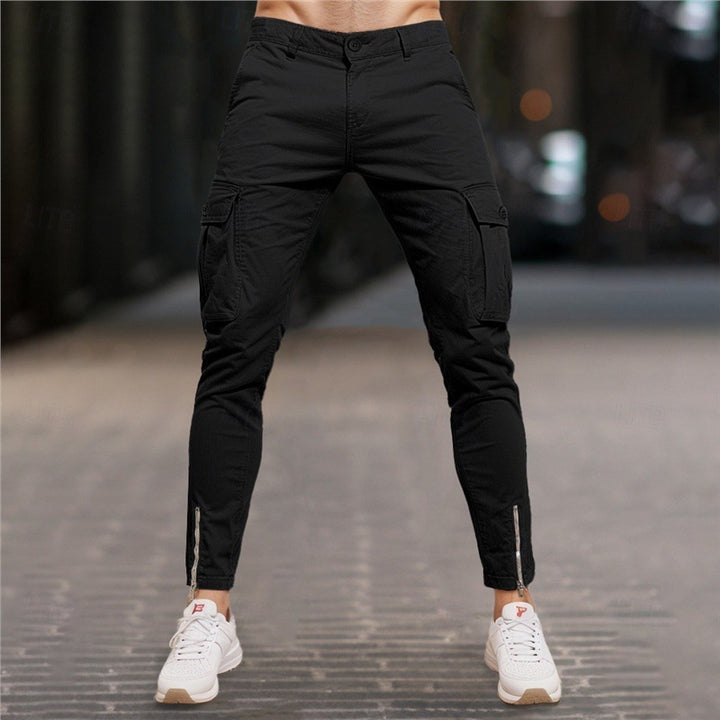 Modern cargo pants for men with zipper Lune London