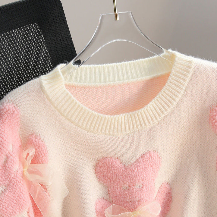 Ladies Cozy sweater with bear patterns Lune London