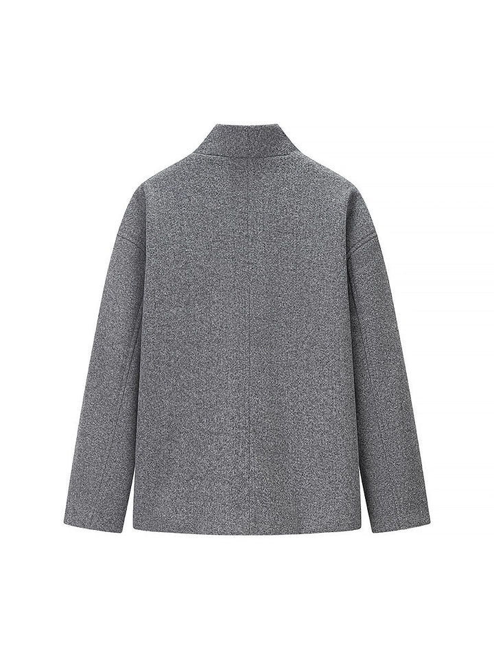 Elegant winter jacket for women with double-breasted buttons and high collar Lune London