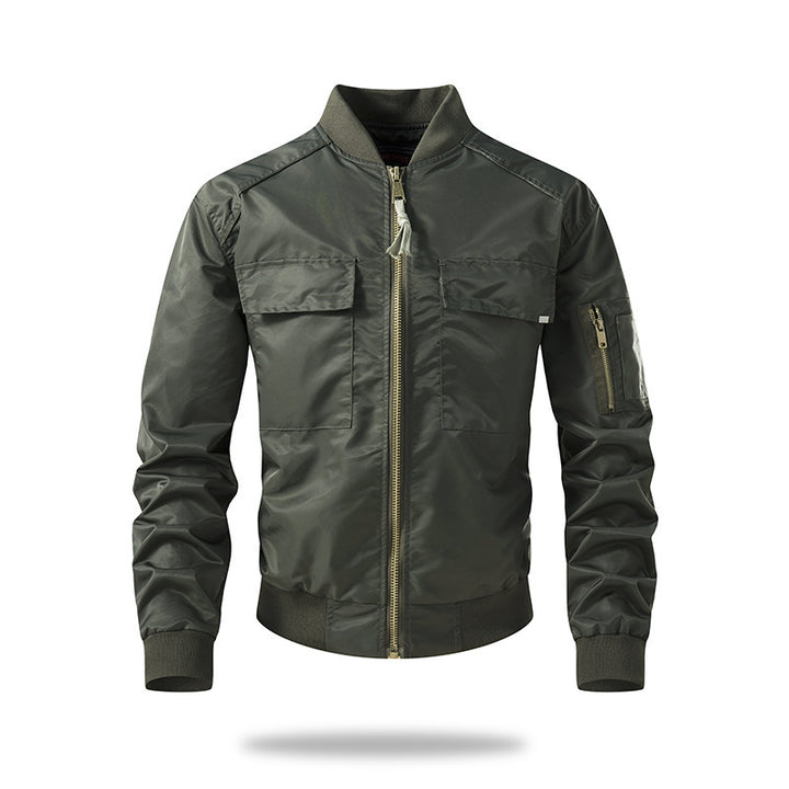 Lightweight and durable bomber jacket for men with Lune London technical details