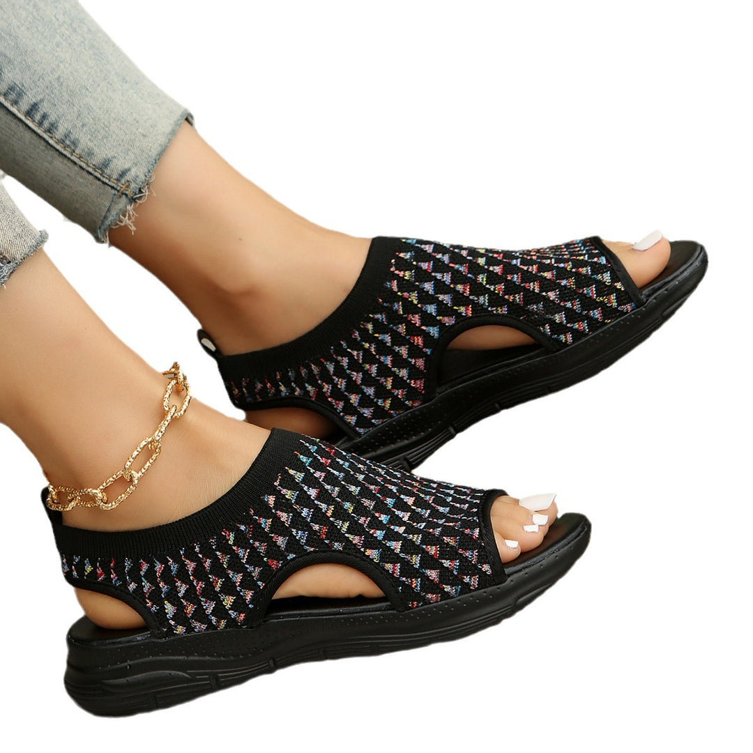 Comfortable Sandals for Women with Breathable Knit Upper Lune London
