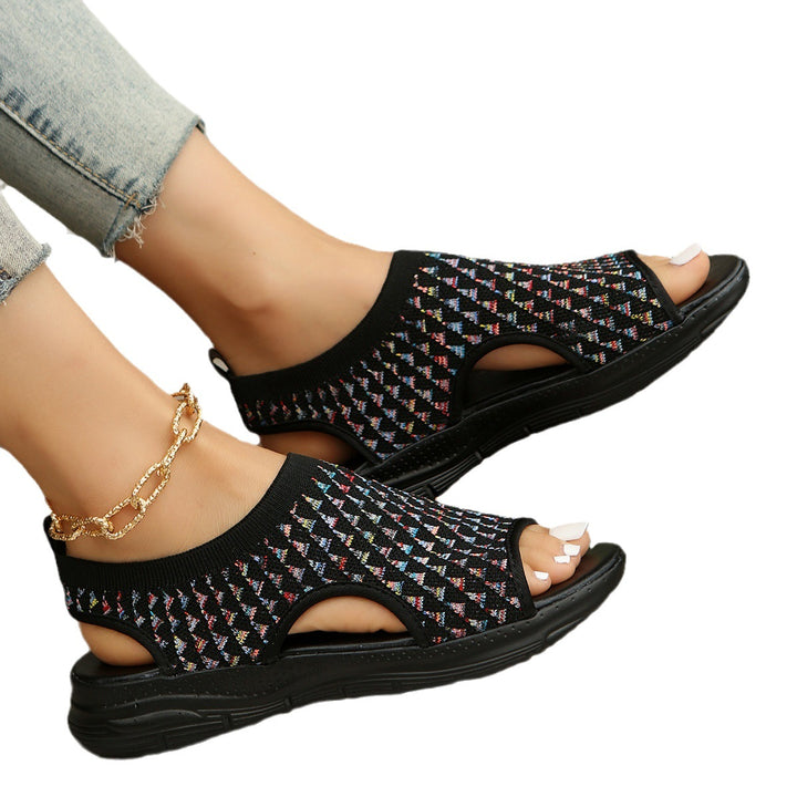 Comfortable Sandals for Women with Breathable Knit Upper Lune London