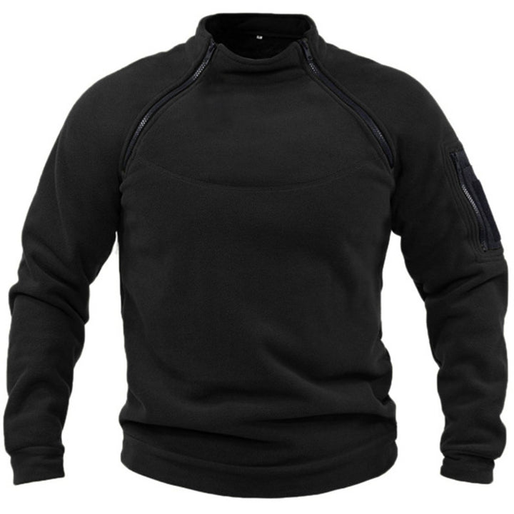 Fleece pullover for men with zipper and pockets Lune London