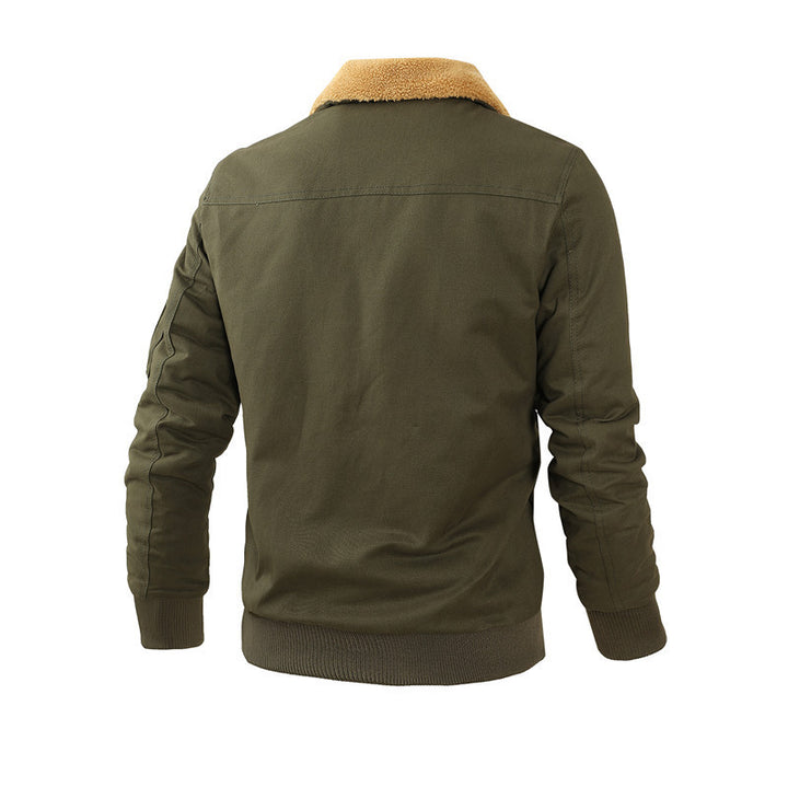 Men's biker jacket with removable faux fur collar and versatile pockets Lune London