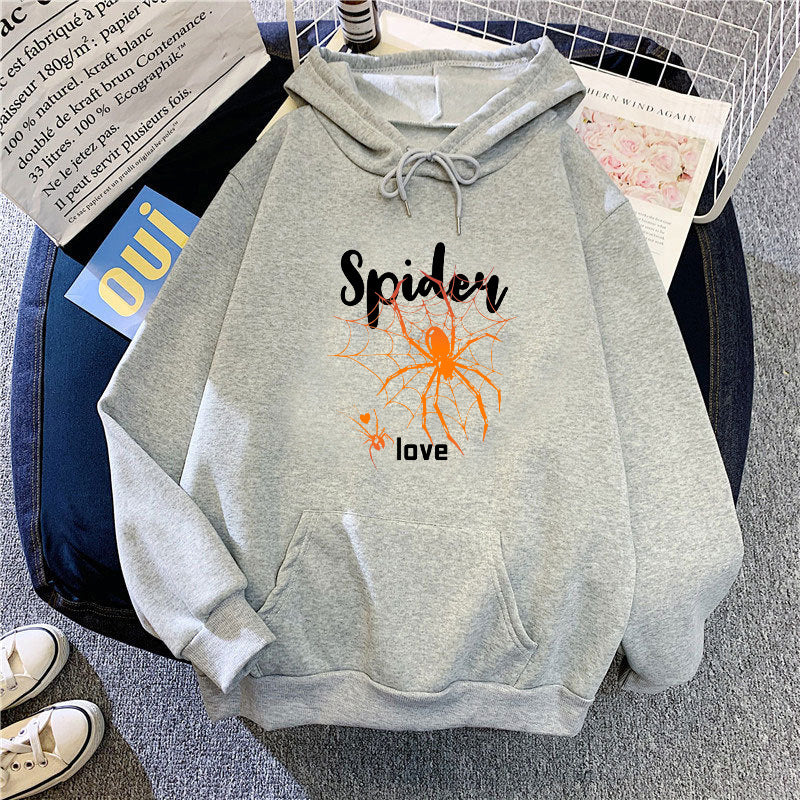 Women's hoodie with creative spider design Chic & Stil