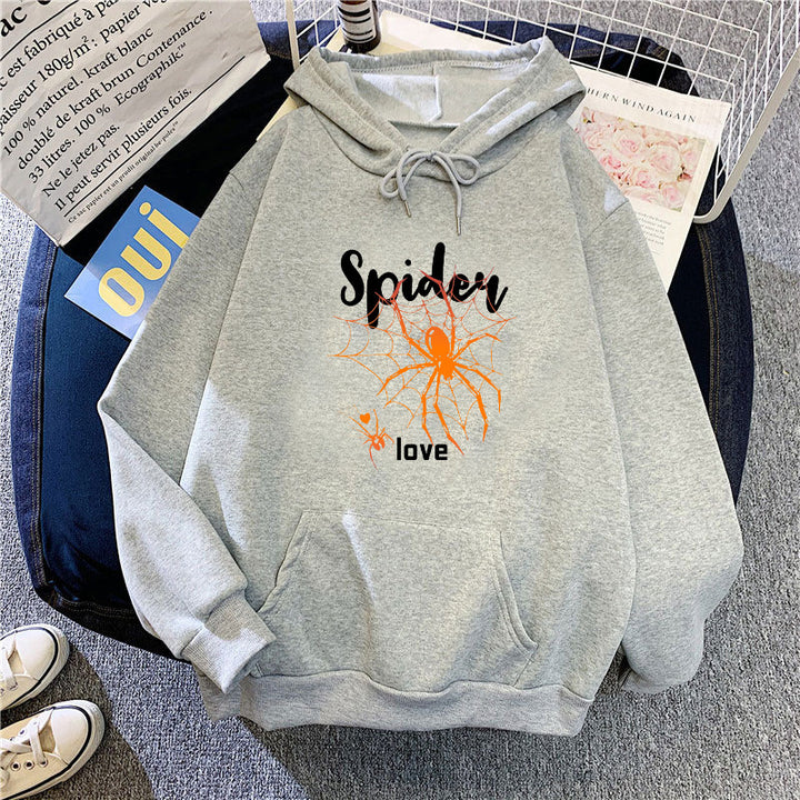 Women's hoodie with creative spider design Chic & Stil