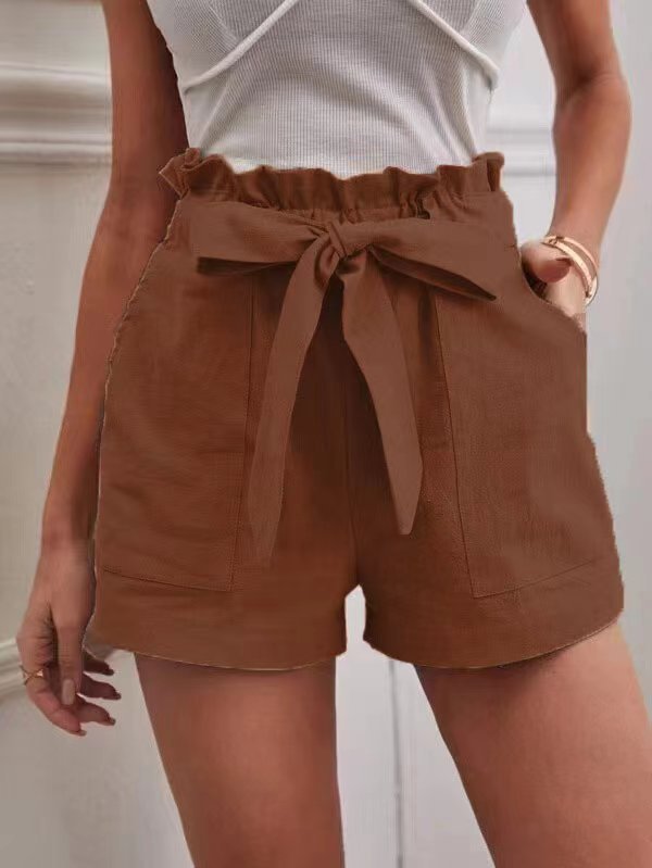 Tailored Shorts for Women with Tie and Practical Pockets Lune London