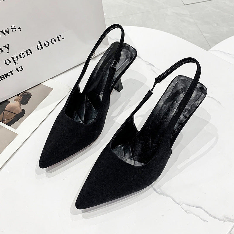 Ladies Slingback Pumps with Narrow Point and Low Heel Height Lune London