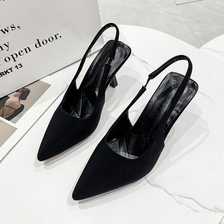 Ladies Slingback Pumps with Narrow Point and Low Heel Height Lune London