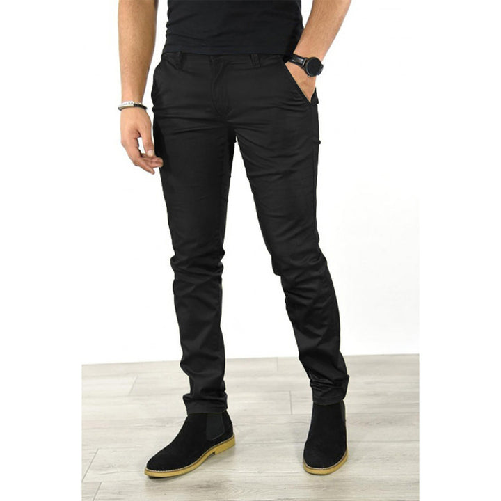 Elegant chino pants for men with a slim fit and elastic waistband Lune London