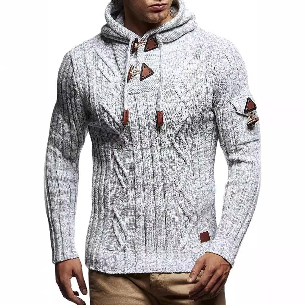 Men's knit hoodie with a high-quality structure Lune London