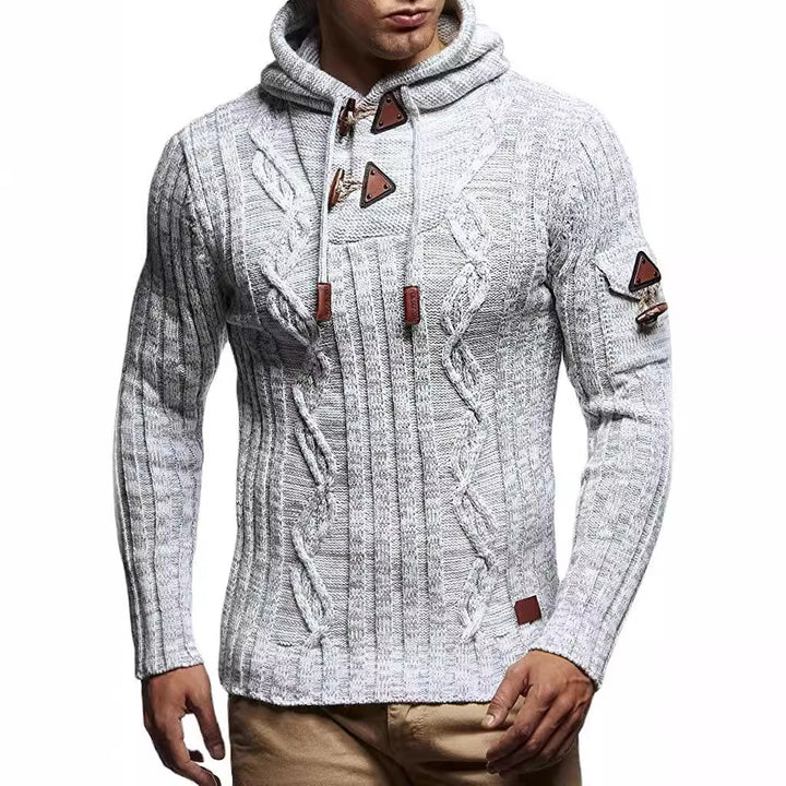 Men's knit hoodie with a high-quality structure Lune London