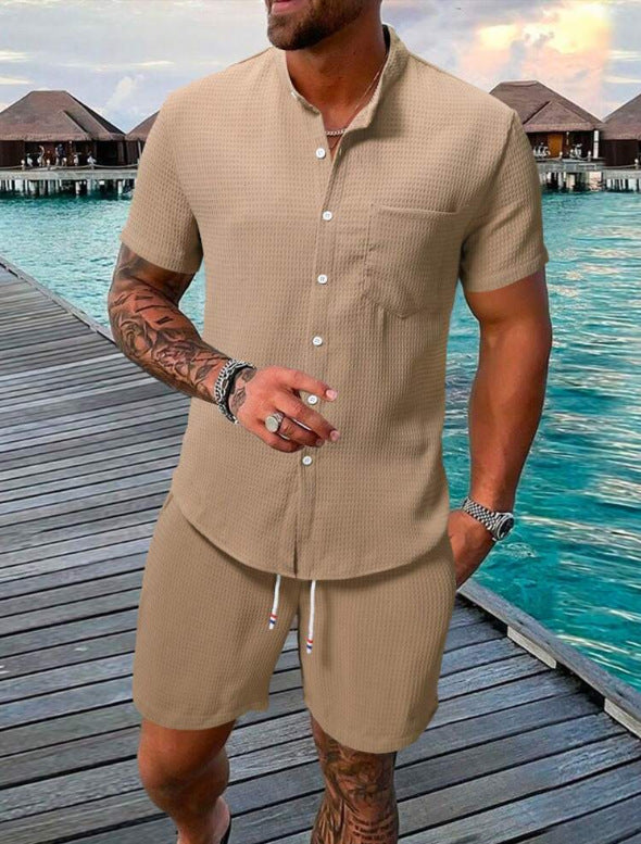 Casual short-sleeved shirts for men with matching shorts Lune London