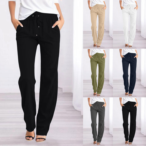 Comfortable leisure pants for women with elastic waistband and practical side pockets Lune London