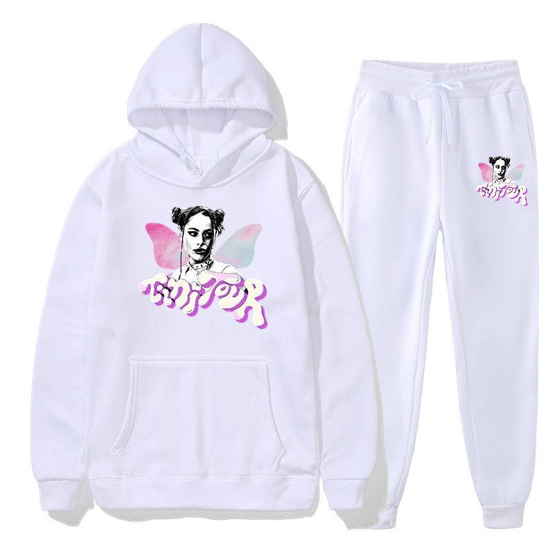 Women's sweatshirt and jogging pants set with creative graphic design Chic & Stil