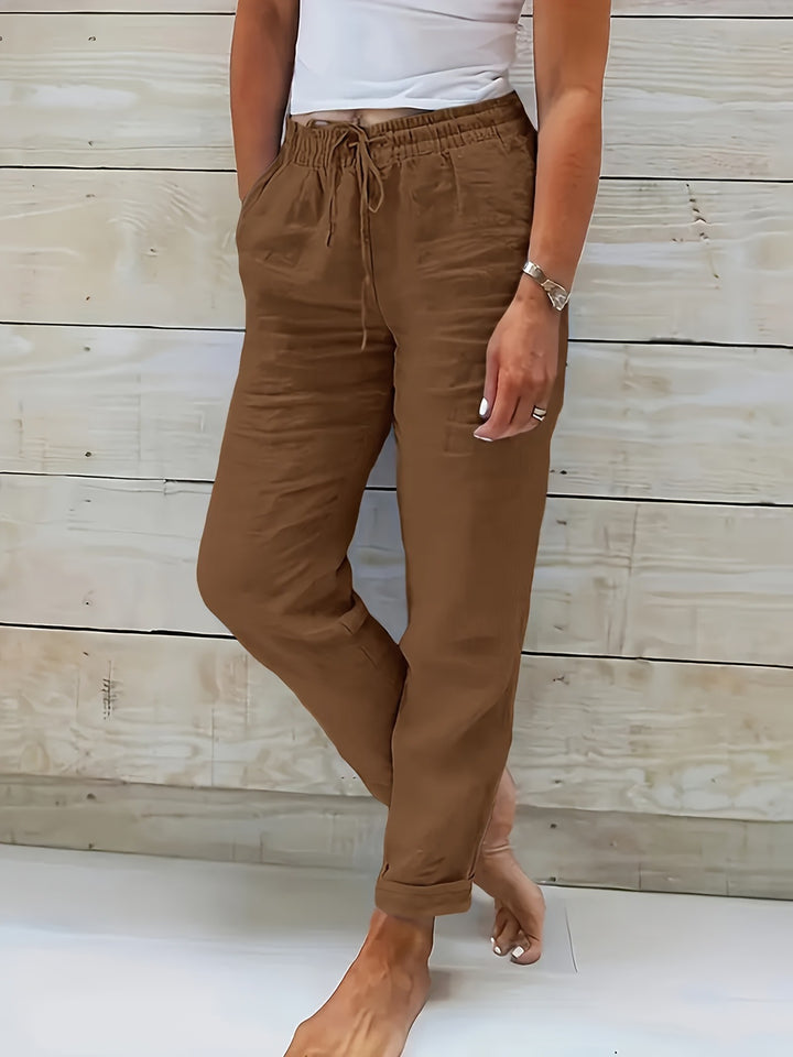 Pantalon en lin décontracté pour femmes Lune London
