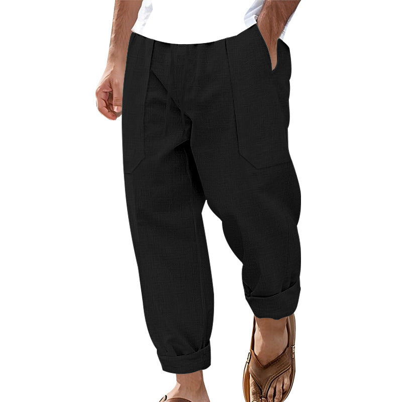 Casual cargo pants for men with side pockets and elastic waistband Lune London