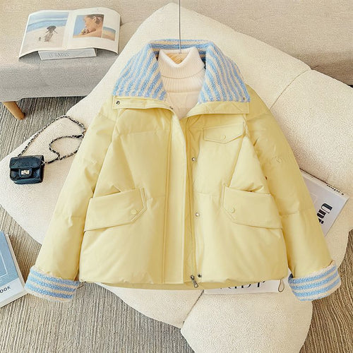 Veste d'hiver tendance pour femmes avec un col conçu avec soin Chic & Stil