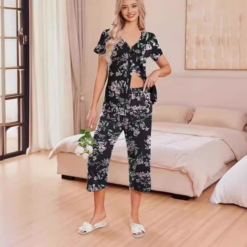 Women's pajamas set with short sleeves and comfortable pants Lune London