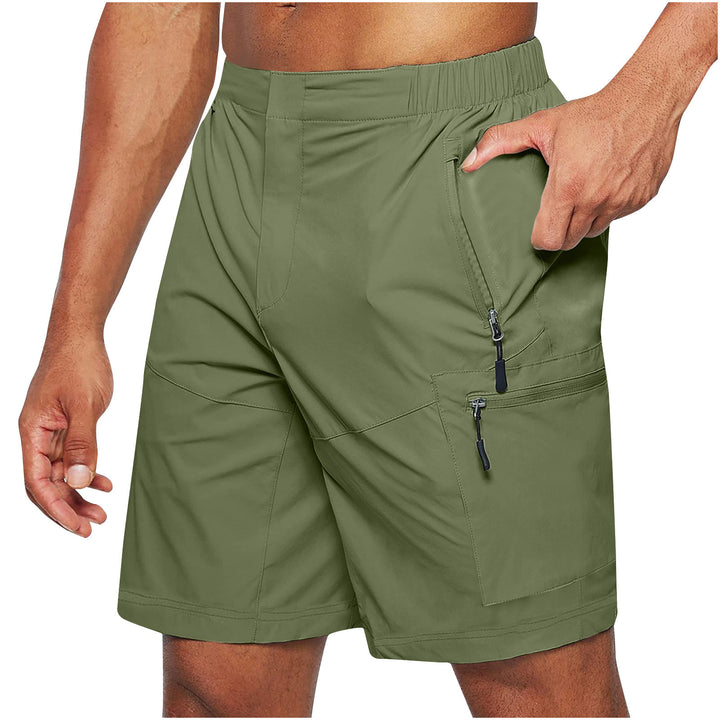 Functional leisure shorts for men with multiple zippered pockets and an elastic waistband Lune London