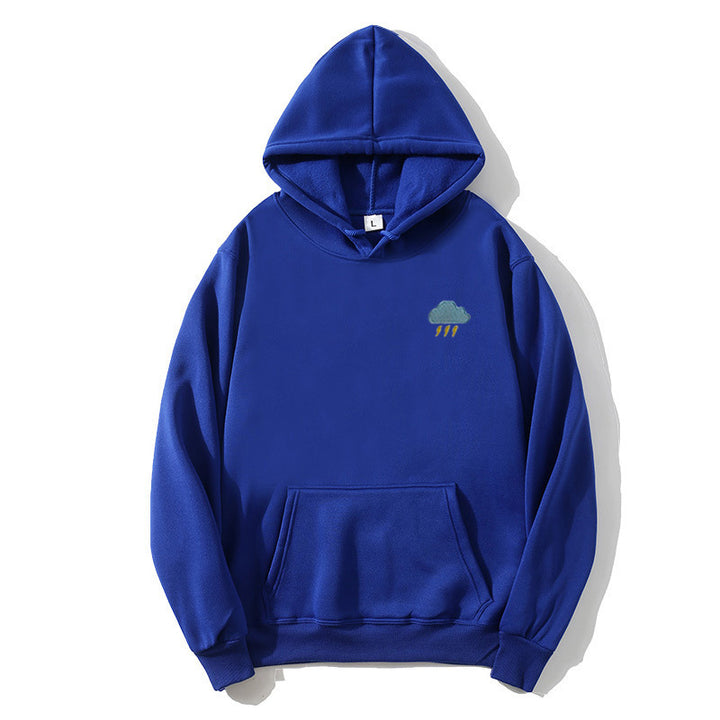 Ladies hoodie with creative cloud design Chic & Stil