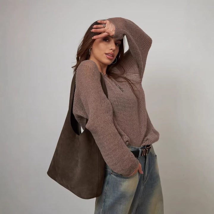 Pull décontracté pour femmes avec une texture décontractée et un matériau doux Chic & Stil