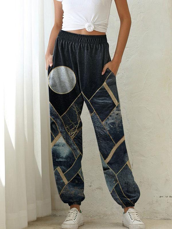 Women geometric print leisure pants Lune London