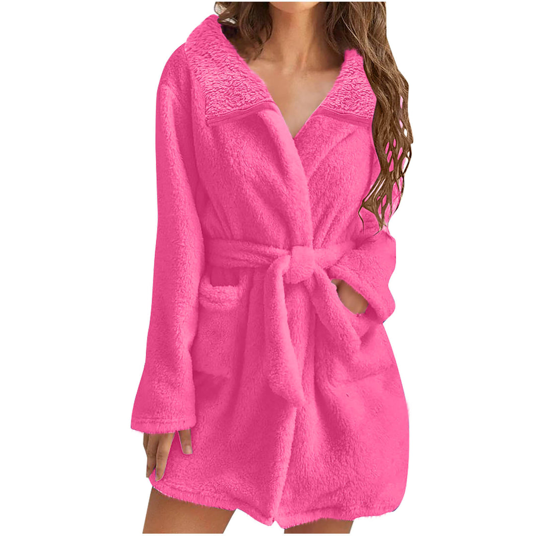 Ladies Cozy Polar Fleece Robe Lune London