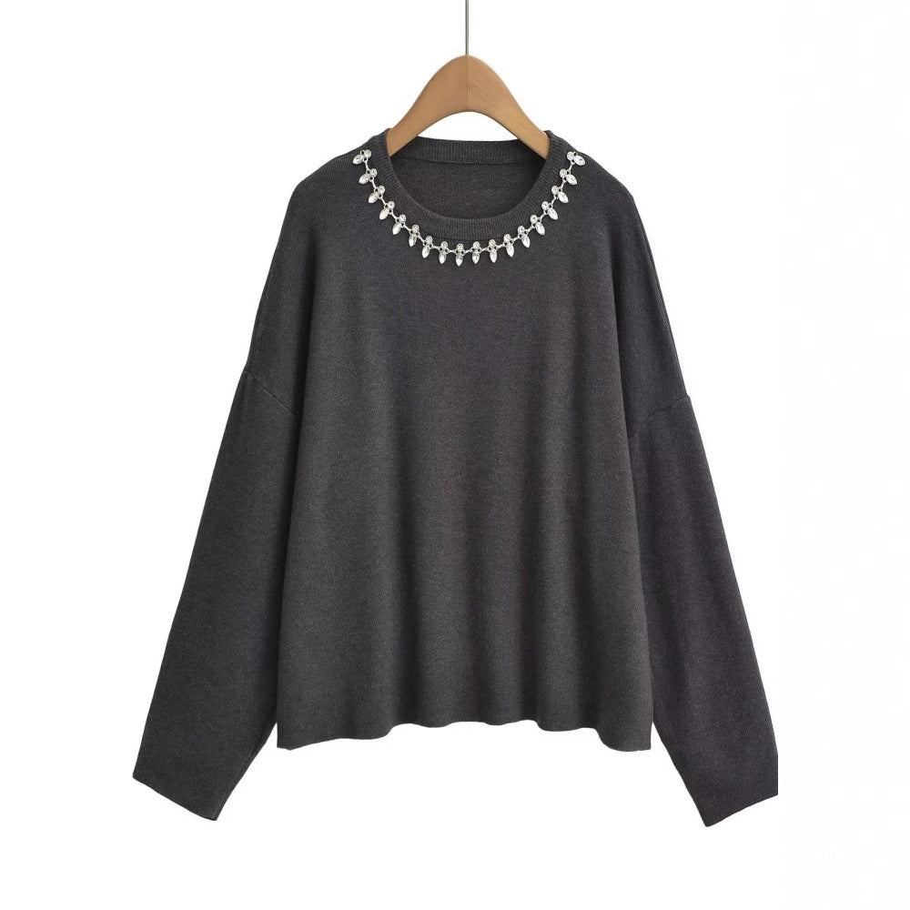 Ladies Elegant Sweater with Chic and Stylish Glitter Details