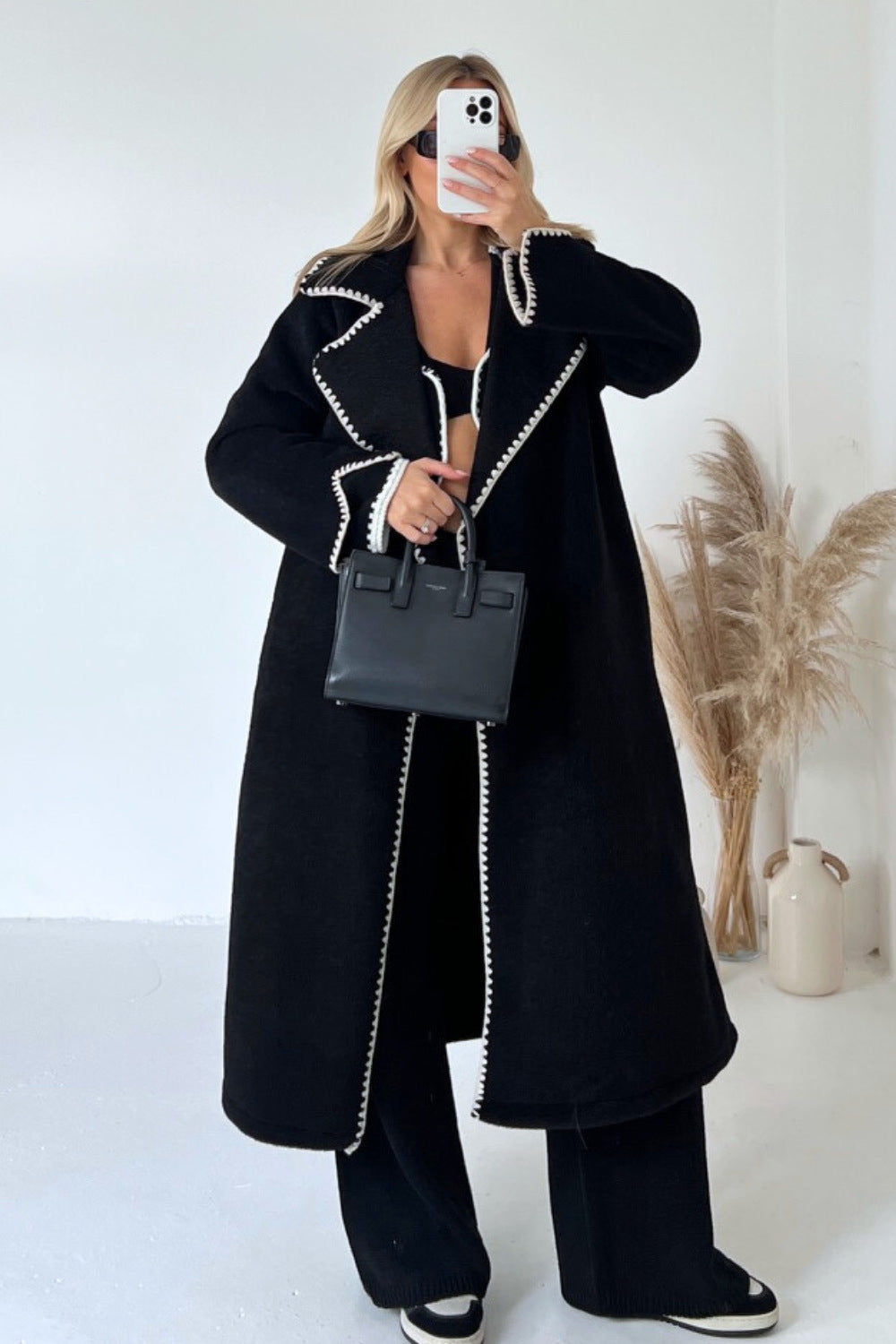 Ladies Elegant Boucle Coat Lune London